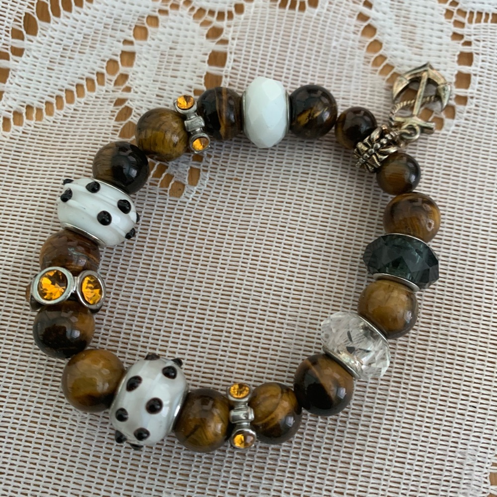 Nautical Theme Designer Tigereye Gemstone Bracelet